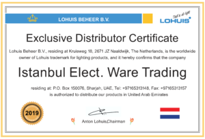 Exclusive Distributor Certificate 1