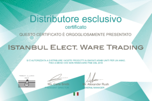 Exclusive Distributor Certificate 2