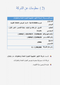 معلومات عن الشركة